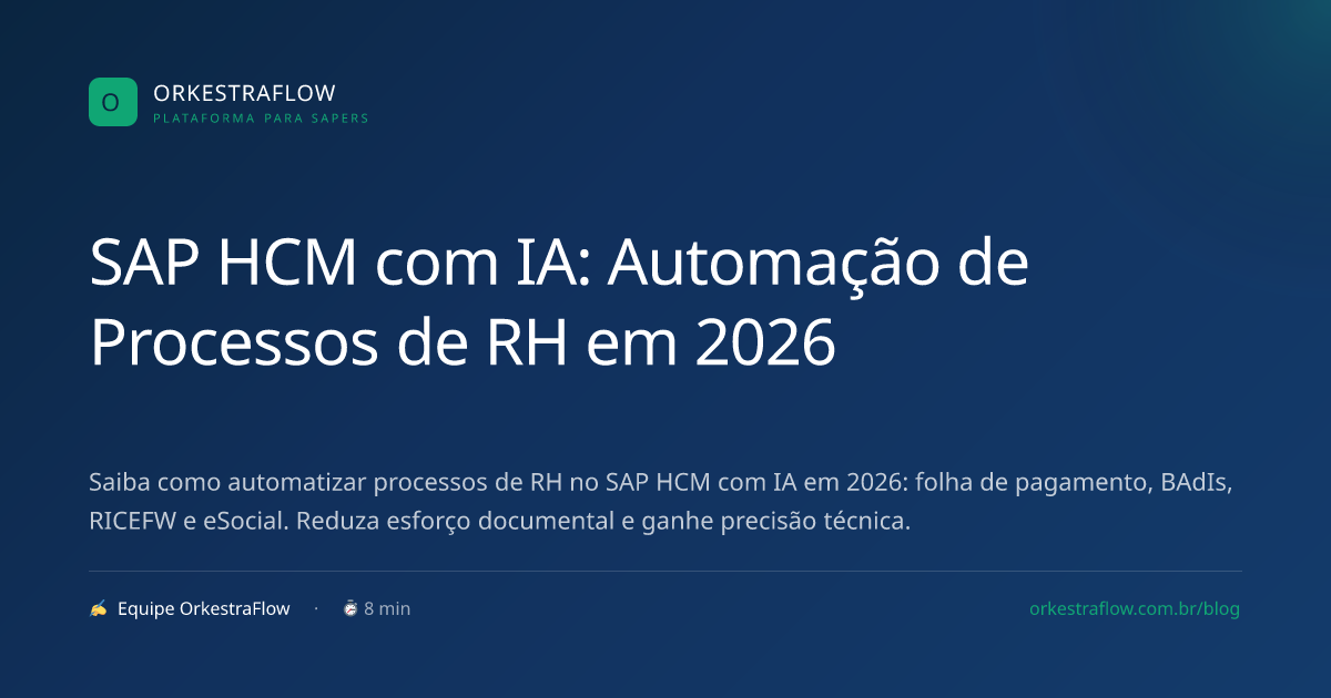 Automação de Processos de RH no SAP HCM com IA: Guia Completo 2026 ...